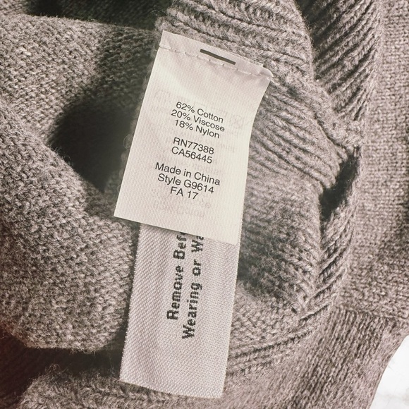 Madewell ‘Tie-Cuff Pullover Sweater’ in “Heather Medium Grey” Size XS - Picture 12 of 16